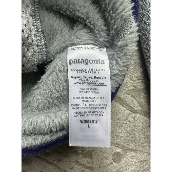 Patagonia Women’s Re-Tool Snap-T Pullover Grey Purple Size L - Picture 5 of 5